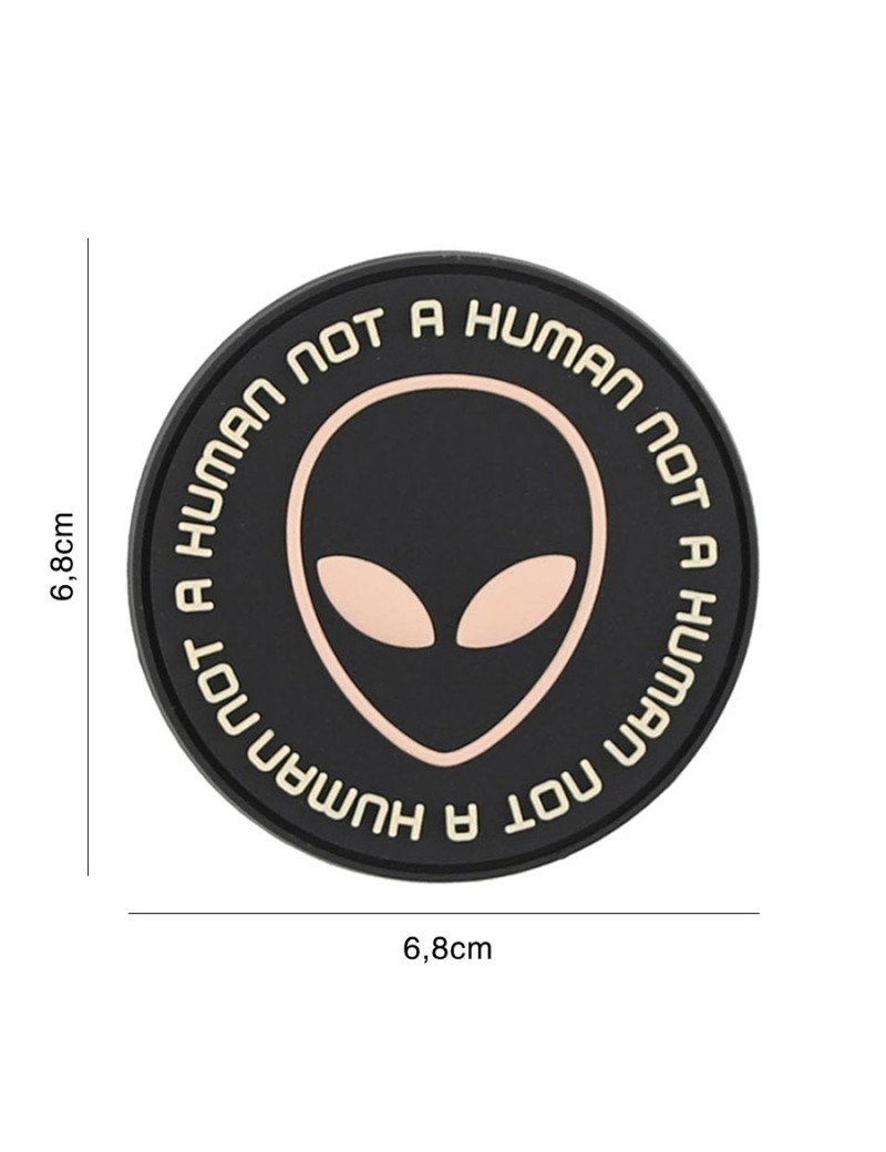 Patch - Not Human - Black & Pink