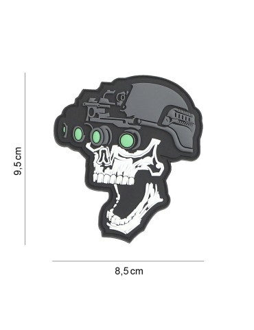 Patch - Night Vision Skull - White