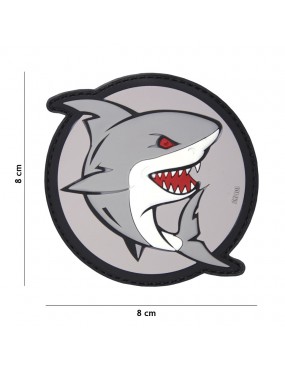 Patch - Attacking Shark - Cinza & Vermelho